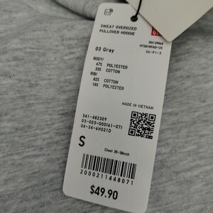 Gray Oversized Pullover Hoodie NWT